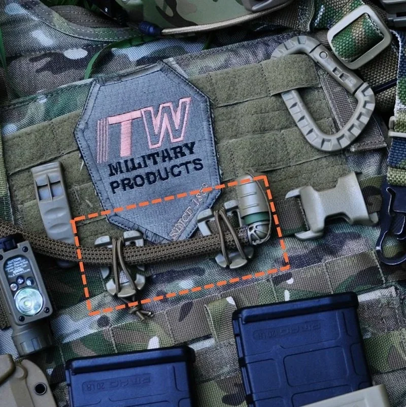 10 Pcs/lot ITW Webdom Web Dominator Molle Backpack Carabiner EDC Tool Elastic Rope Webbing Buckle Winder