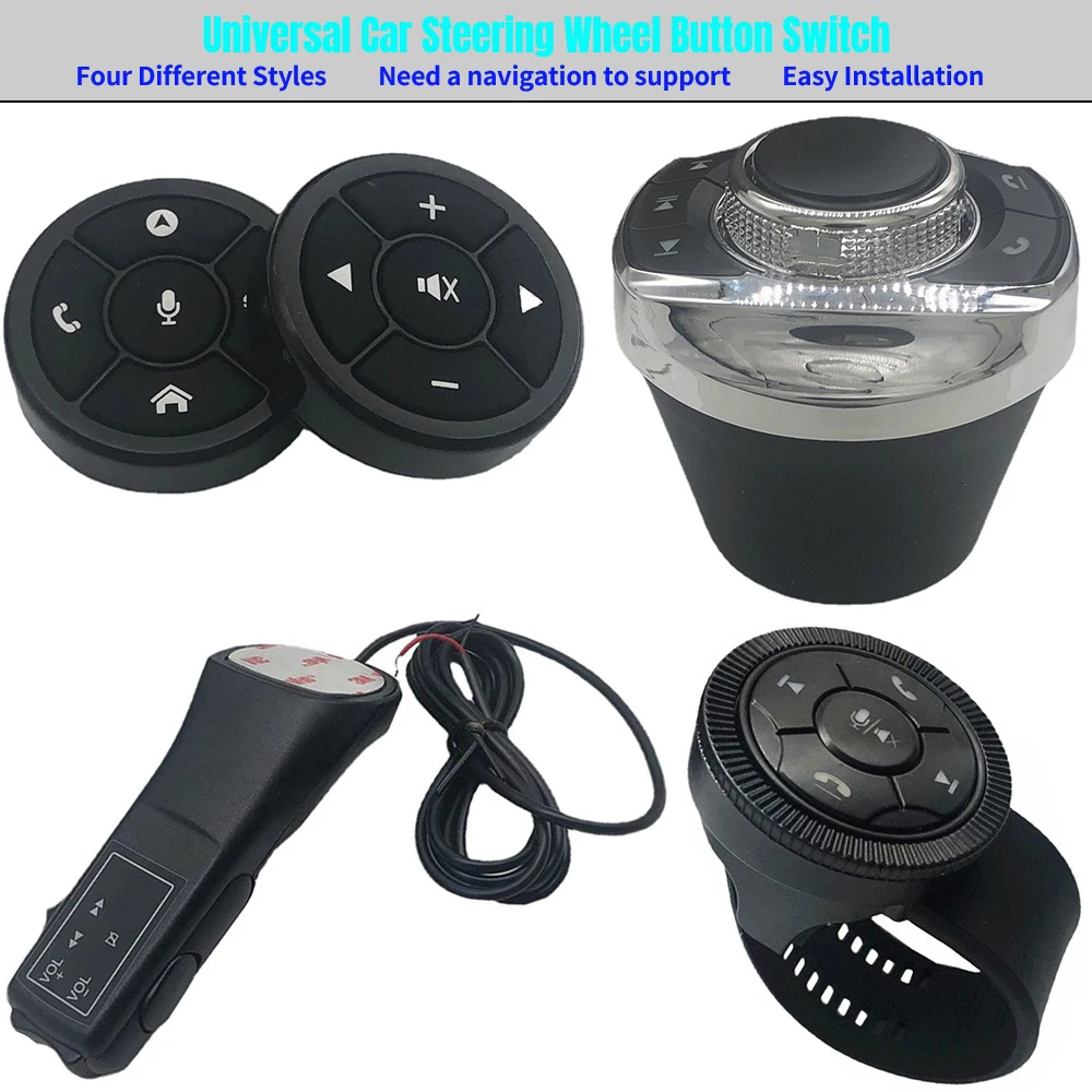 

1Set Car Wireless Steering Wheel Control Button with Resin Strap for Android DVD/GPS Navigation Player Car Switches