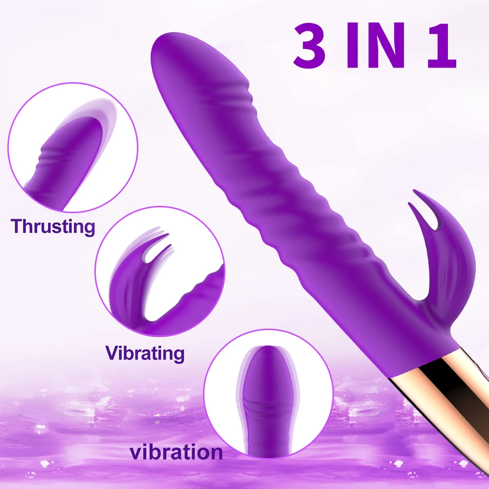 Speeds Dildo 10 Rabbit Vibrator For Women Telescopic Heating G Spot Vibrator Clitoris_voghion.com