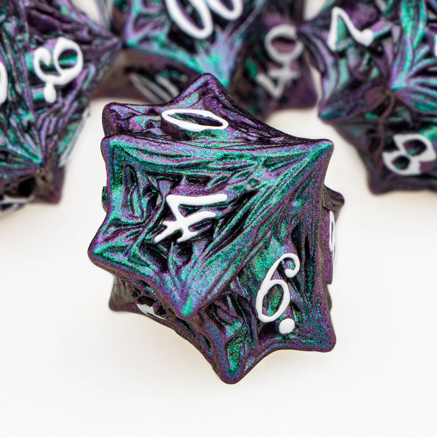 Dice Set 7PCS Tree Root Dnd Metal Dice Set D&D Polyhedral Dice For D and D Dungeon and Dragon Pathfinder Role Playing Game