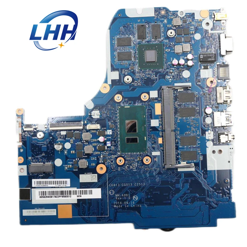 

NM-A981 материнская плата для ноутбука Lenovo Ideapad 310-15IKB с процессором I7 7500U 4GB-RAM DIS 100%