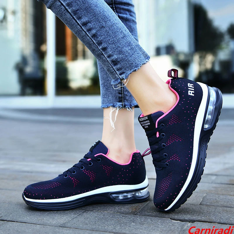 Zapatillas deportivas antideslizantes mujer, zapatos ligeros con amortiguación para correr, de alta calidad, suaves e informales, para gimnasio| | - AliExpress