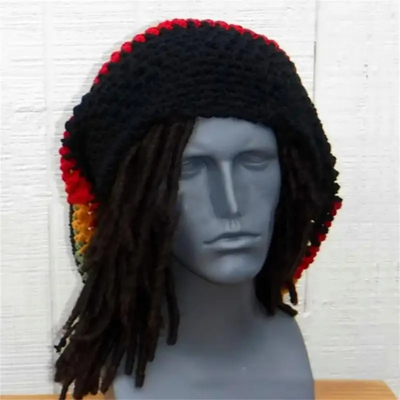 M6CC Knit Slouchy Hat knit Hat Warm Chunky Cable Knit Skullies Bonnet hat Baggy Slouchy Skull