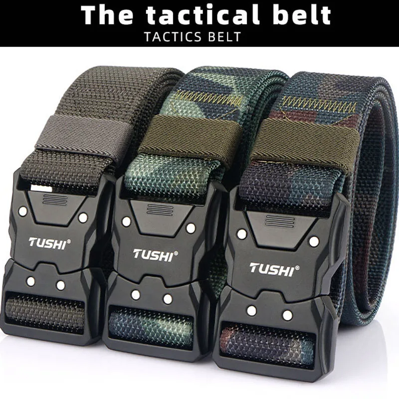 Men's Tactical Belt Army Outdoor Hunting Tactical Military Canvas Multi Function Combat Survival Marine Corps Nylon waist belt canvas belt mens belt nylon belt tactical belt canvas belts multi function belt nylon canvas belt tactical belts