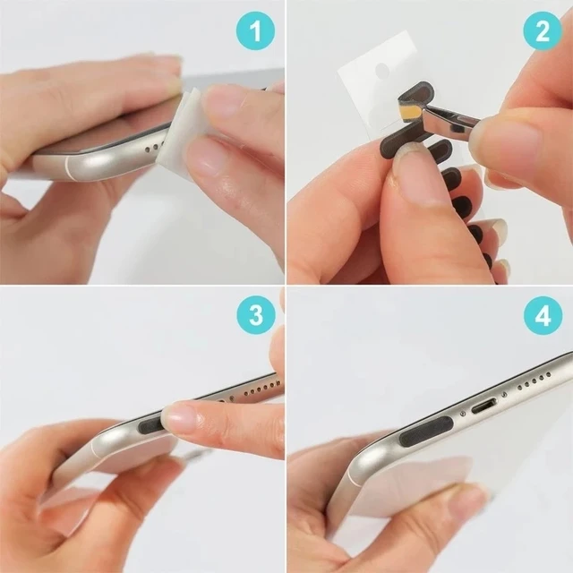 Proteja seu smartphone da poeira com o Kit de Adesivos Antipoeira para Alto-Falantes de Celulares