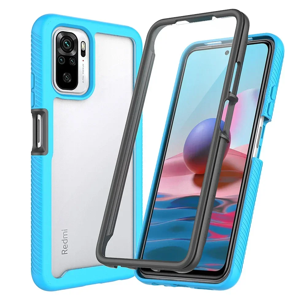 Premium 360° Shockproof Hybrid TPU/PC Case with Built-in Screen Protector - Crystal Clear