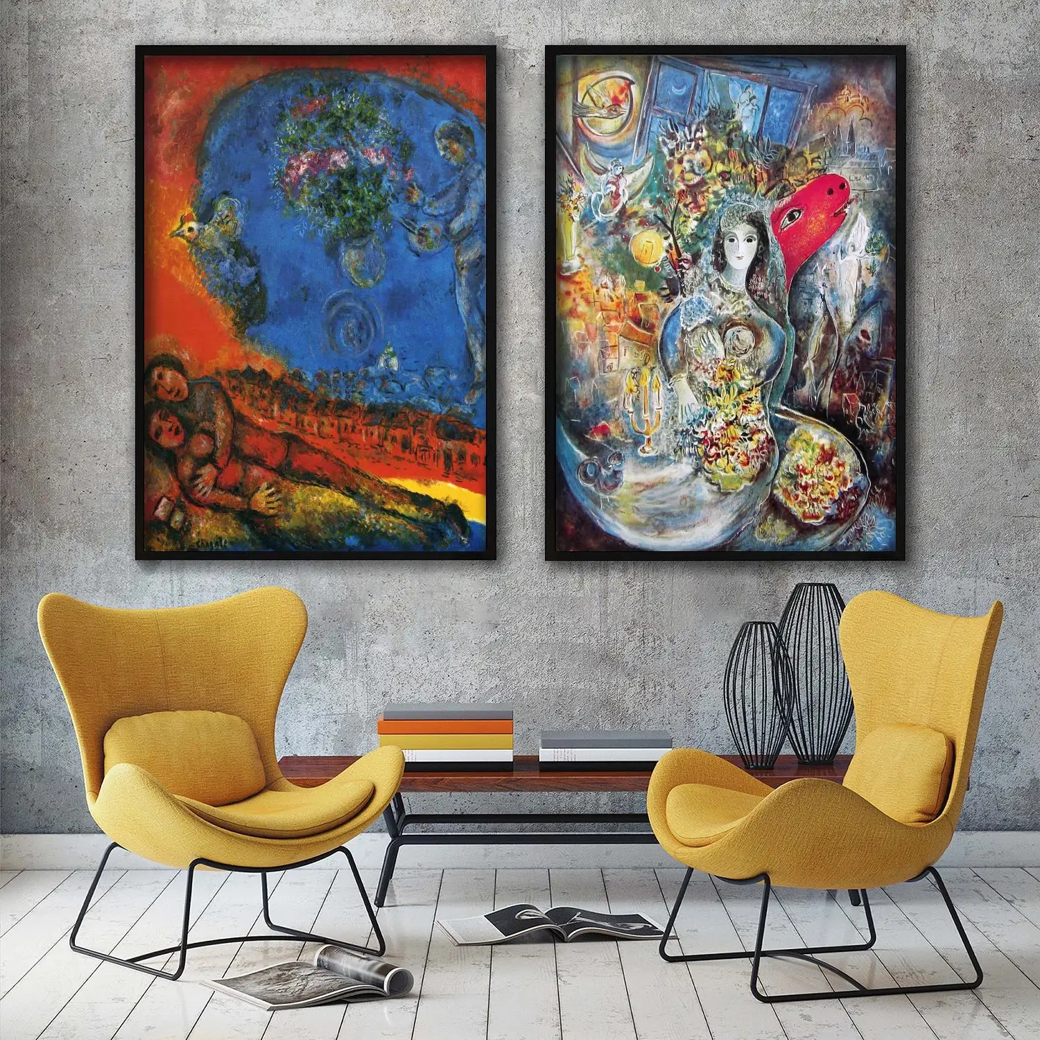

chagall painting Decorative Painting Canvas 24x36 Poster Wall Art Living Room Posters Bedroom Painting