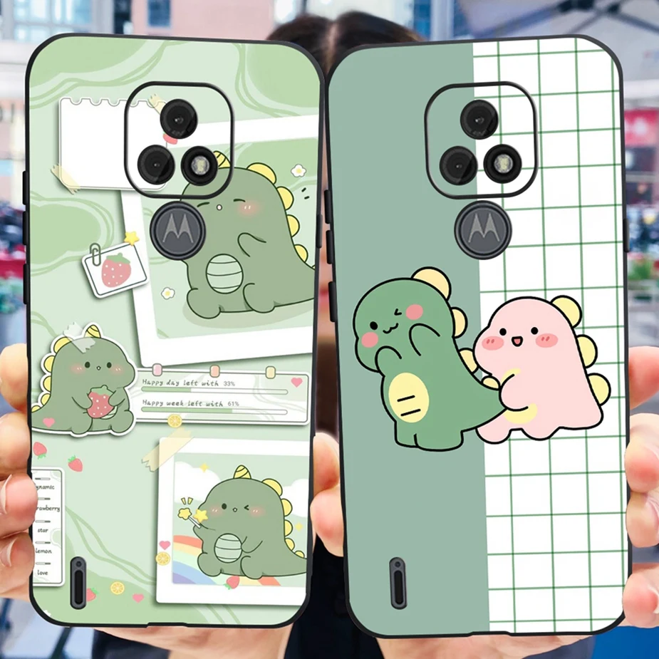 Stylish Painted Soft Silicone Phone Case for Motorola Moto E7 Series