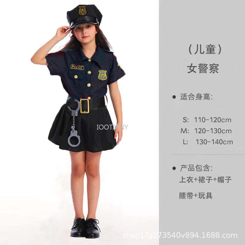 Costume Completo Da Poliziotto Per Bambino – Include Camicia, Pantaloni, Cappello E 7 Accessori (Walkie-Talkie, Manette, Distintivo…)