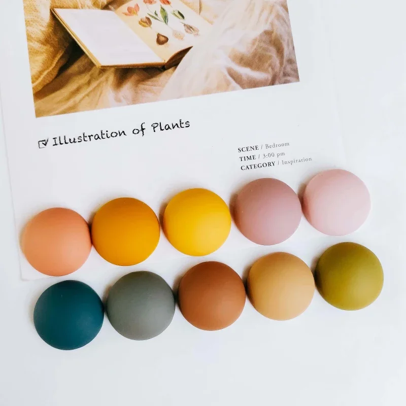 수지 플라스틱 플랫 백 카보숑 라운드 카메오 펜던트 귀걸이, 쥬얼리 구성 요소, DIY 수제 재료, 19mm, 10 개