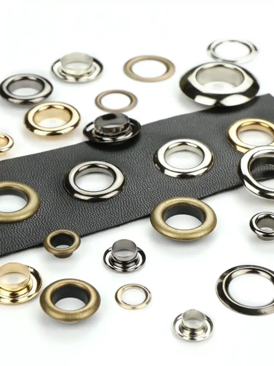 Eyelet Grommet Ring 100pcs Scrapbook Eyelets Round Inner Hole 5mm Metal eyelets For Scrapbooking Embelishment Garment Clothes Eyelets Apparel Sewing