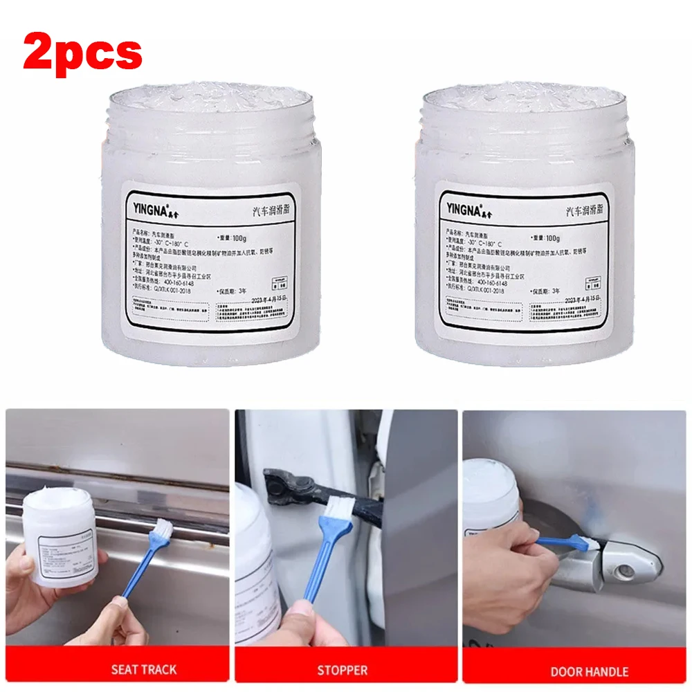 Car Lubricant Silicone Grease Lubricant Silicone Grease Grease Lubricant Bicycle Lubricant 1/2pcs Lubricating Grease Waterproof Bike Bearing Grease for Car Care White Mechanical Maintenance Gear Oil Auto Accessories