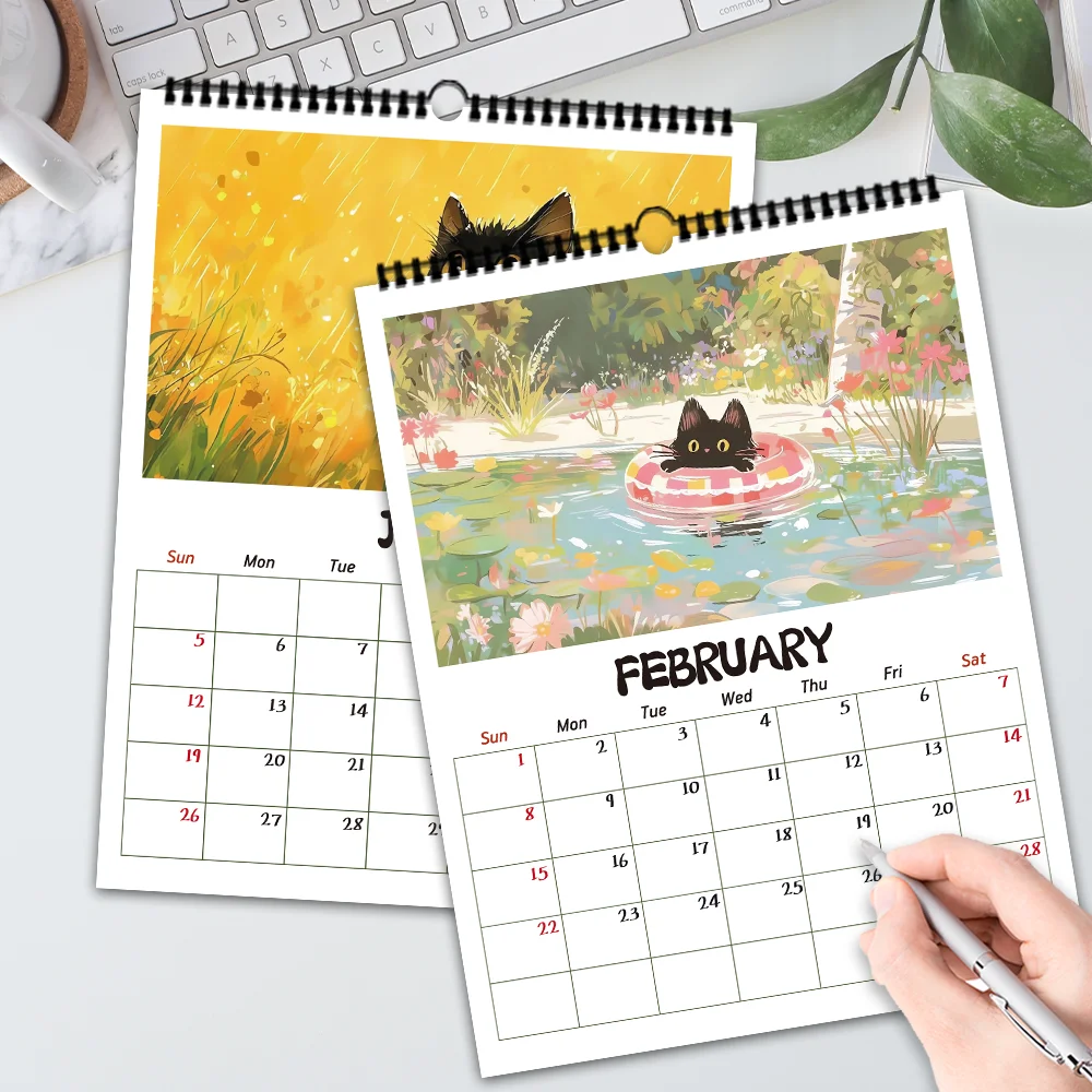 Black Cat Calendar Design 4