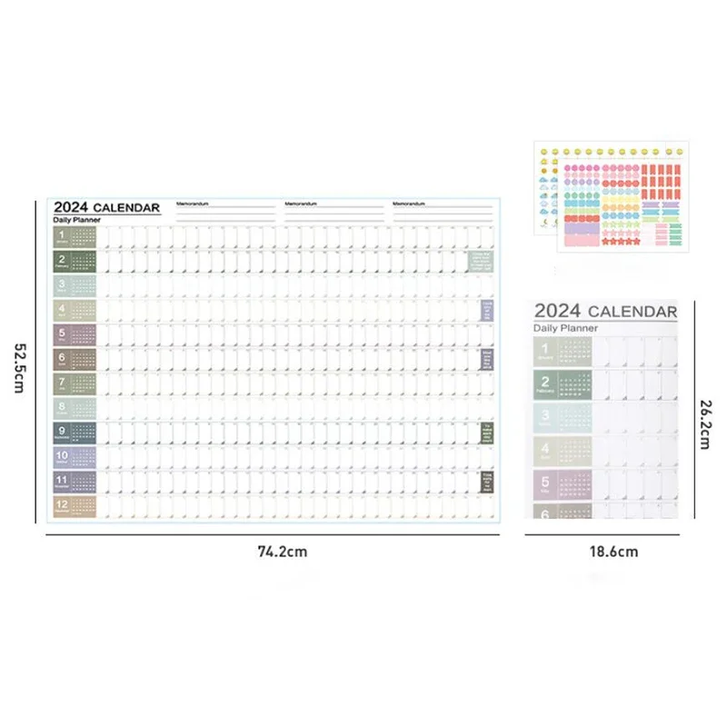 Calendar Planner Sheet Large Wall Calendar Kawaii To Do List Planner Target List Schedule Organizer Office Supplies wall calendar paper wall calendar desk calendar habit tracker calendar