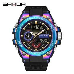 Sanda Men's Waterproof Multifunctional Outdoor Sports Digital Watch (Magic)