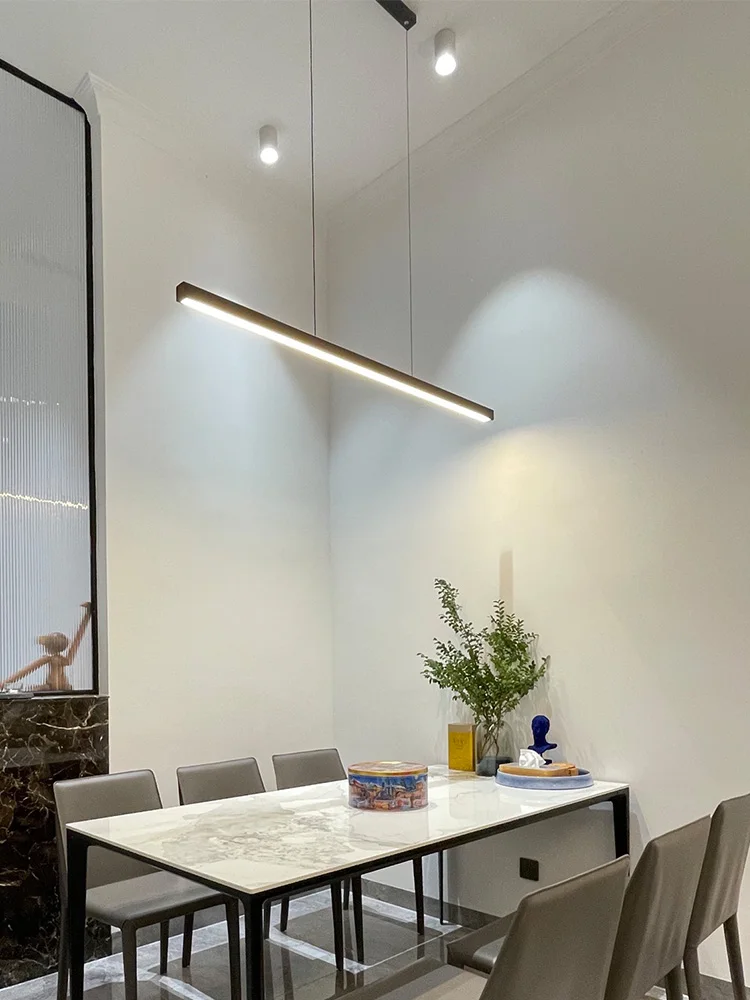 Dining room chandelier Dining table lighting kitchen bar light LED linear lamp restaurant pendant lights modern brief droplight 5
