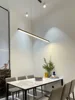 Dining room chandelier Dining table lighting kitchen bar light LED linear lamp restaurant pendant lights modern brief droplight 5