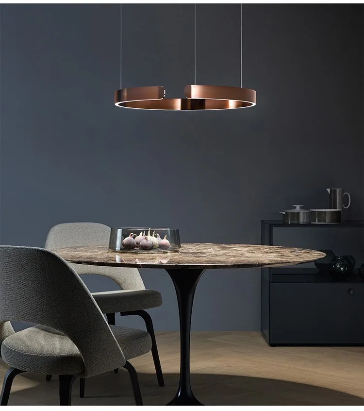 Chandelier Ring LED Modern Minimalist Dining Room Living Room Central Dining Table Lighting Ceiling Pendant Lighting Home Decor