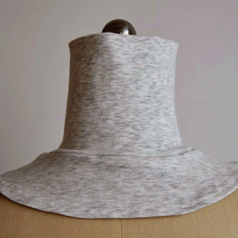 

Женский и мужской простой однотонный воротник-стойка, водолазка со съемным хлопковым воротником, полуверхняя часть шеи, с петлей