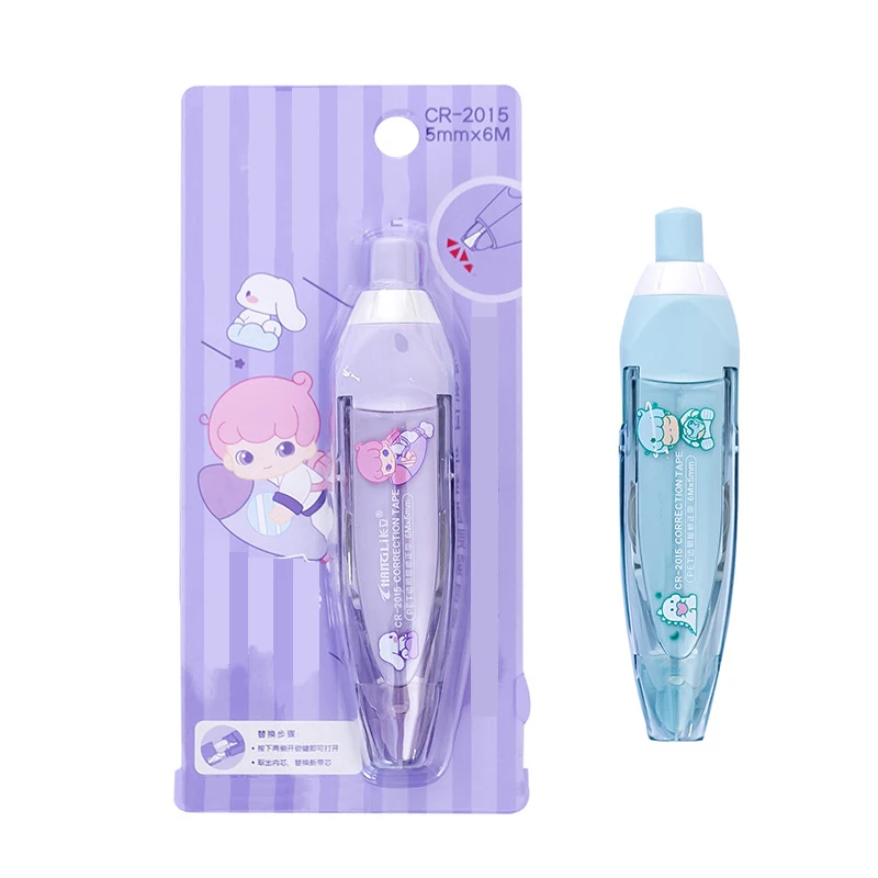 1Pcs Cartoon White Corrective Tape and Replacement Refill Stationery Kawaii White Out Corrector Gift Students School Supplies