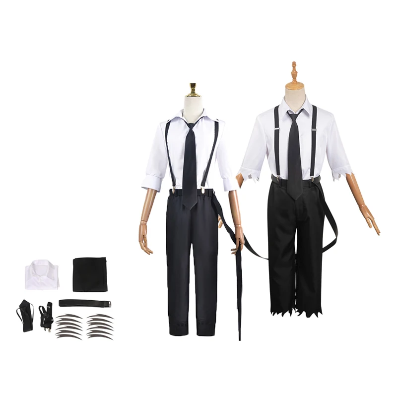 

Костюм для косплея мужская форма Nakajima atсуси аниме «бродячие псы» костюмы мужская рубашка брюки галстук полный комплект