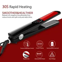 Professional Private Label Colorful Lcd Display Ceramic Coating Hair Straightener Flat Iron 2