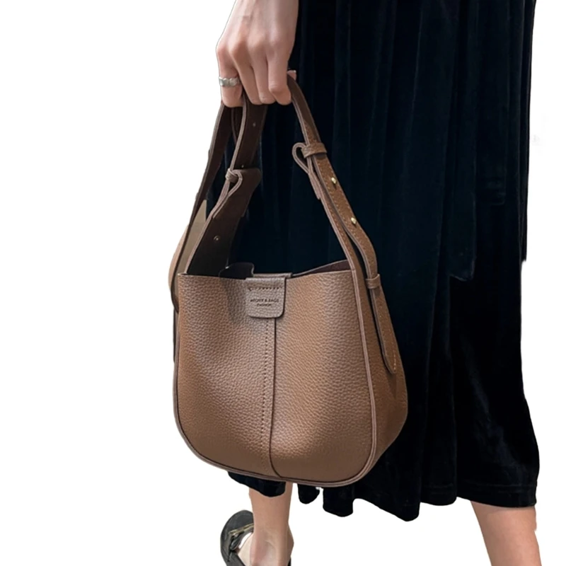 2024 New Bucket Bag with Small Purse Large Capacity Solid Color Crossbody Bag for Women