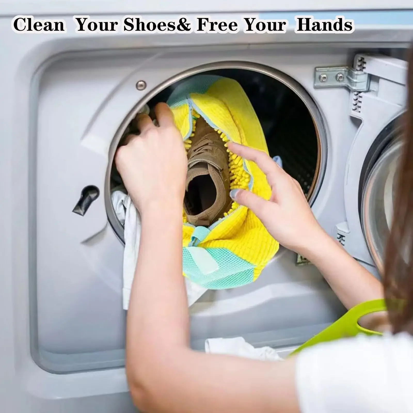 Lazy Shoe Washing Tool for Washing Machines Machine Washed Shoe Bag Anti Deformation High-efficiency Bag 2PCS