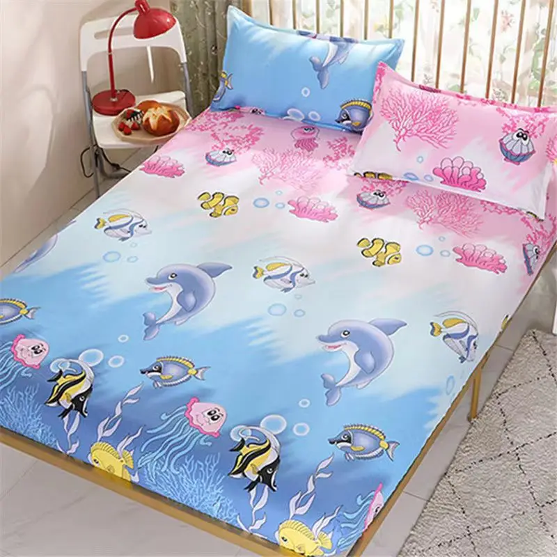 

Fitted sheet three piece set, single piece anti slip mattress cover protective cover