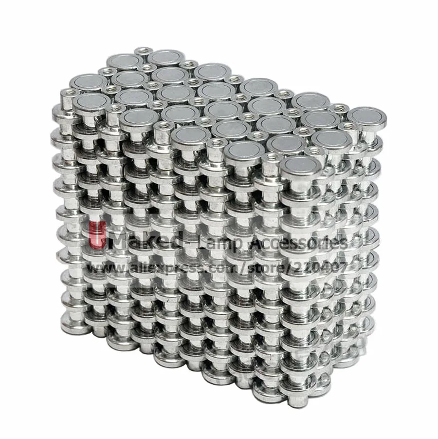 (20PCS) M3 H:8-10mm LED 조명용 자기 나사, 램프 피팅용 자석 키트. LED 천장 조명 PCB 플레이트 벽 고정용