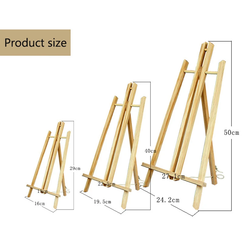 A4/A3 Beech Wood Table Easel For Artist Easel Painting Craft Wooden Stand For Party Decoration Art Supplies 30cm/40cm/50cm