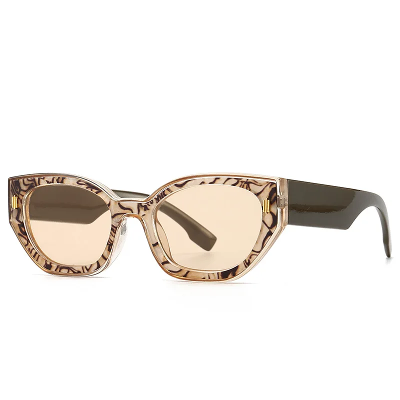 New Fashion Modern Brand Women Sunglasses For Men Retro Cat Eye Frame Sun Glasses Luxury Designer Ins Trending Shades UV400 7
