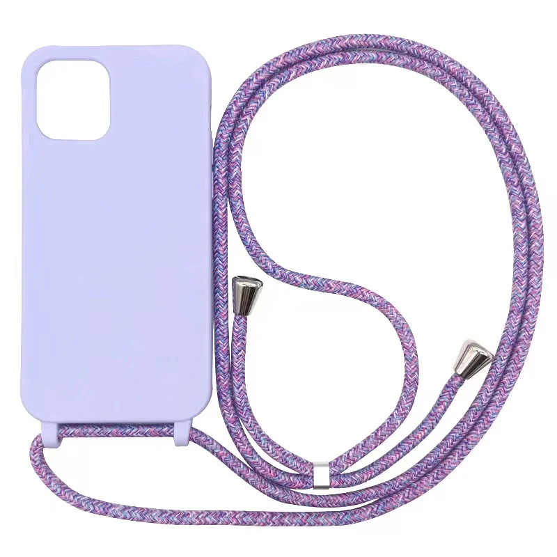 Versatile Crossbody Lanyard Strap Case - Shockproof Soft TPU Silicone Outdoor Cover