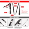 Lightweight Collapsible Trekking Pole Five-fold Walking Stick  Hiking Camping Backpacking Aluminum Alloy Trekking Pole 3