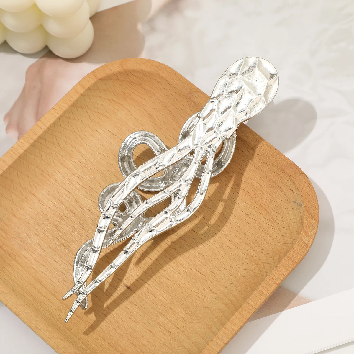 Alloy Green Snake Duckbill Clip Silver Hair Clip Hairpin For Women Ponytail Korean Barrette Headwear Hair Accessories