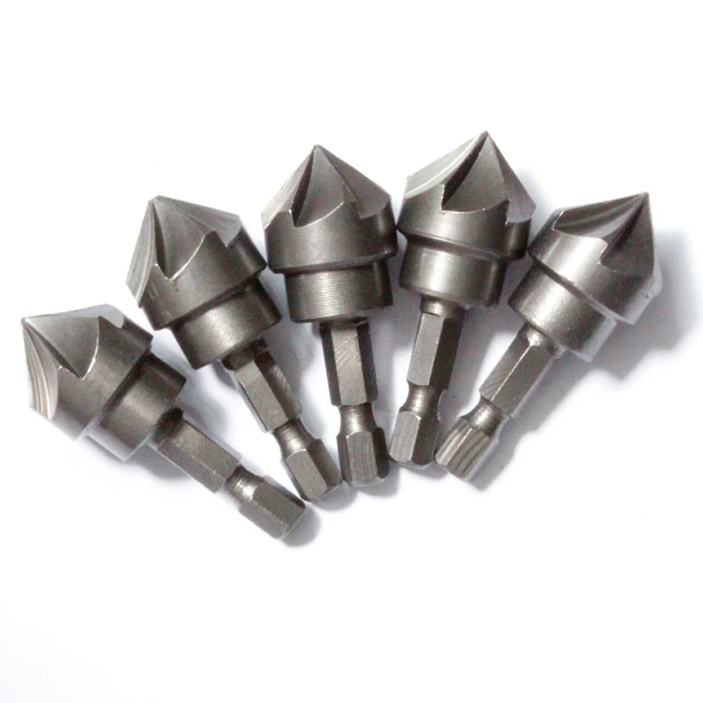 Countersink Drill Bit 6 Flute 90 Degree Point Angle Chamfer Cutting Woodworking Tool
