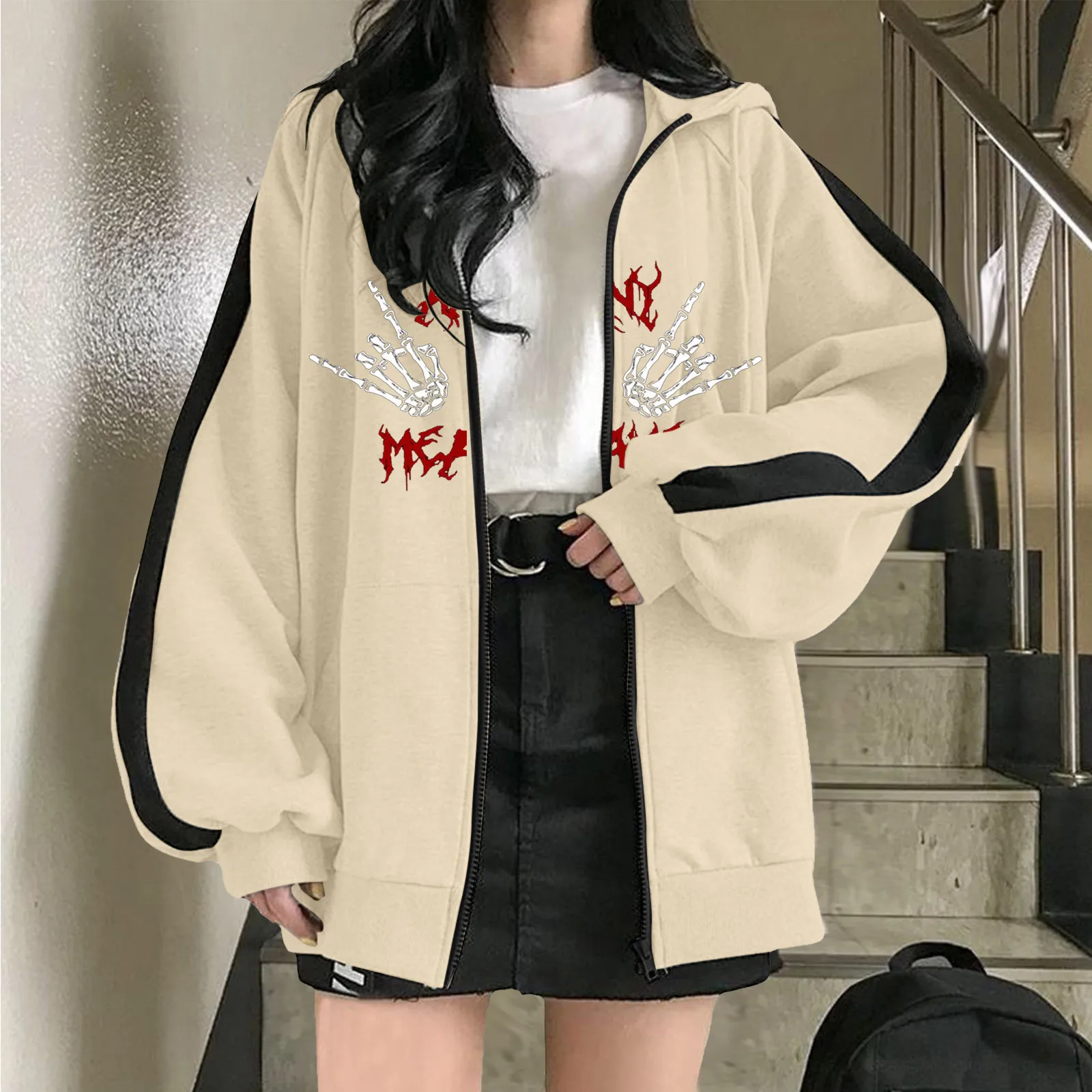 Zip Up Fashion Hoodies Comfortable Plus Size Loose Sweatshirts For Teen  Girls Cute Coat Streetwear For Women Hoodie Zipper - AliExpress