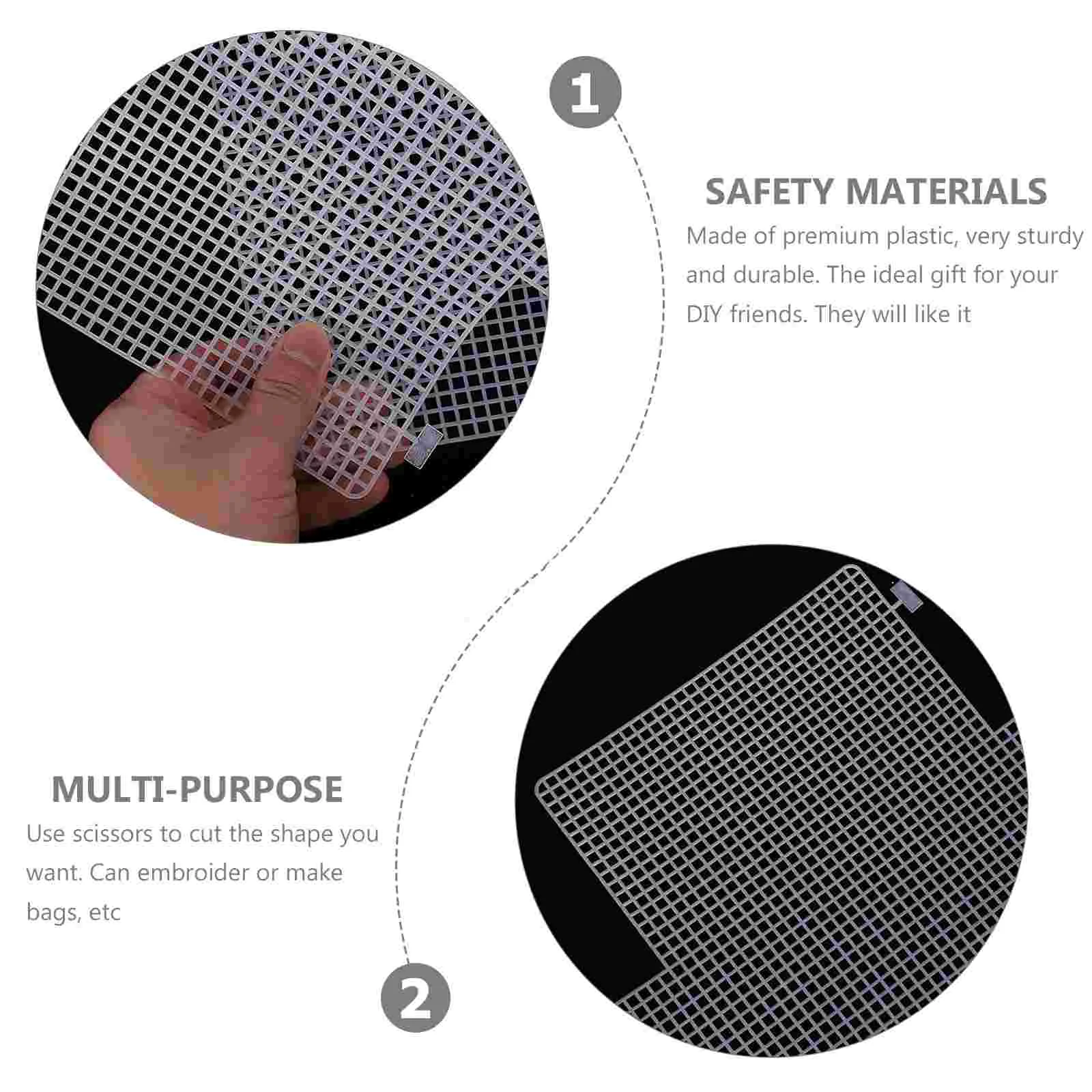 Plastic Canvas Purses 4 Pcs Large Plastic Canvas Clear Purses Plastic Handmade Bag Sheets Yarn Accessories Hook Bag Mesh Bags DIY