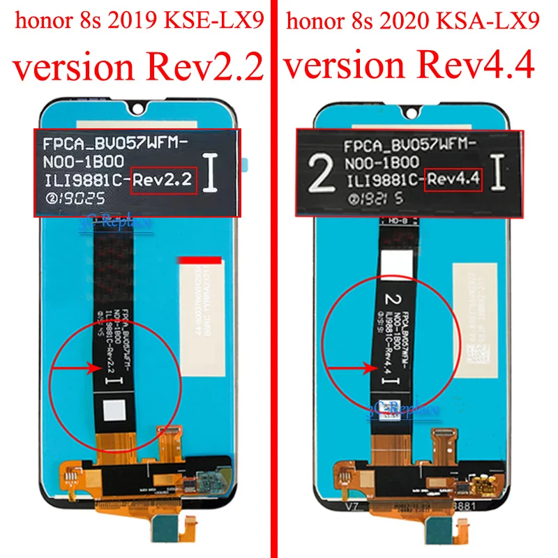 Écran LCD + Tactile Pour Huawei Y5 2019 / Honor 8S - Noir, Occasion Fonctionnel, Marques D'Usure