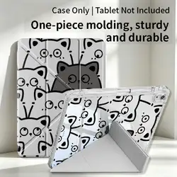 Cute Cartoon Kitty Tablet Case with Pen Slot Cover - Tab S6Lite 10.4 inch (Mix01)
