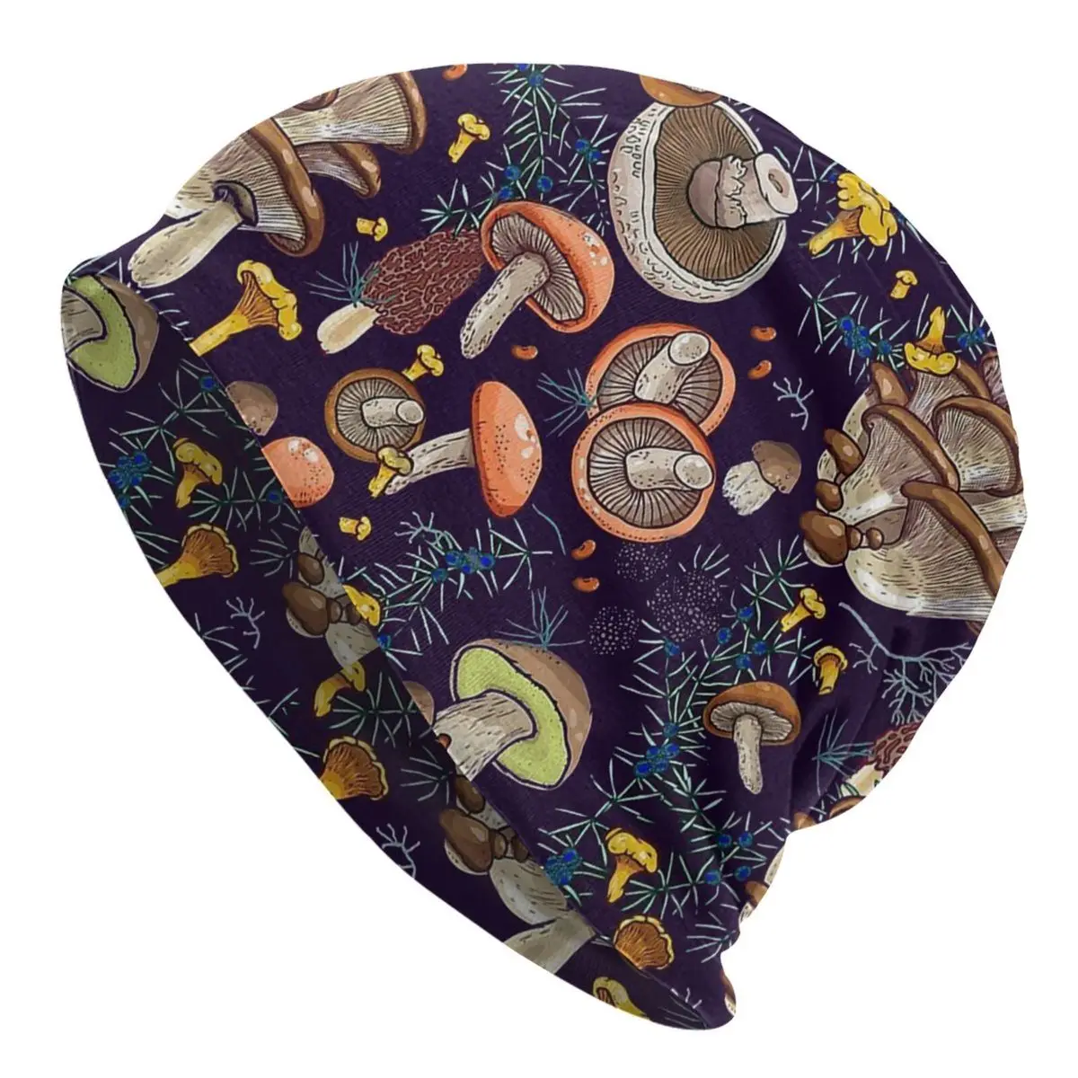 Skullies Beanies Midnight Magic MulticolOured Wild Mushroom Thin Bonnet Hipster Caps Men Women\'s Earmuffs