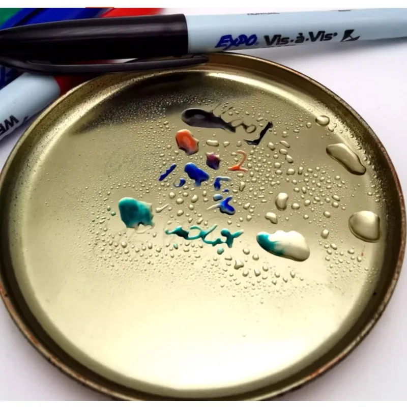 10개입 EXPO Vis-A-Vis Wet-Erase qMtXj 오버헤드 투명 마커, 파인 포인트 블랙 잉크