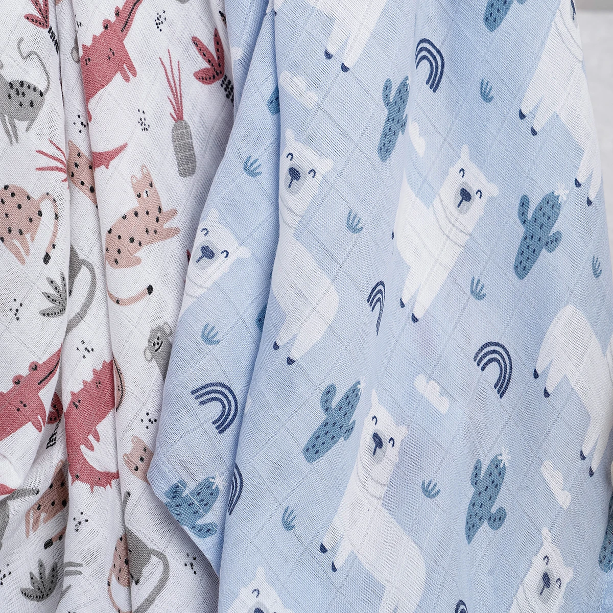 5 Pcs/Set Muslin Baby Feeding Bibs Bamboo Cotton Swaddle Feeding Burp Cloth Newborn Soft Cotton Baby Blanket 60*60cm 3