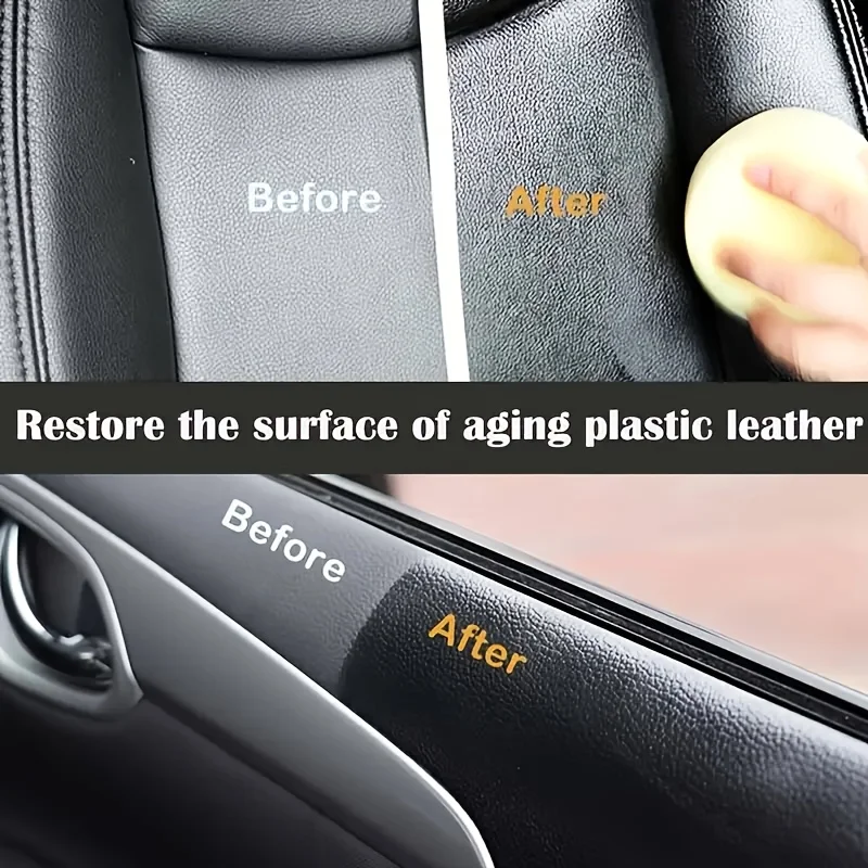 Universal Leather and Plastic Repair Polishing Wax - Automotive interior reconditioning cream for leather/plastic/rubber care 2
