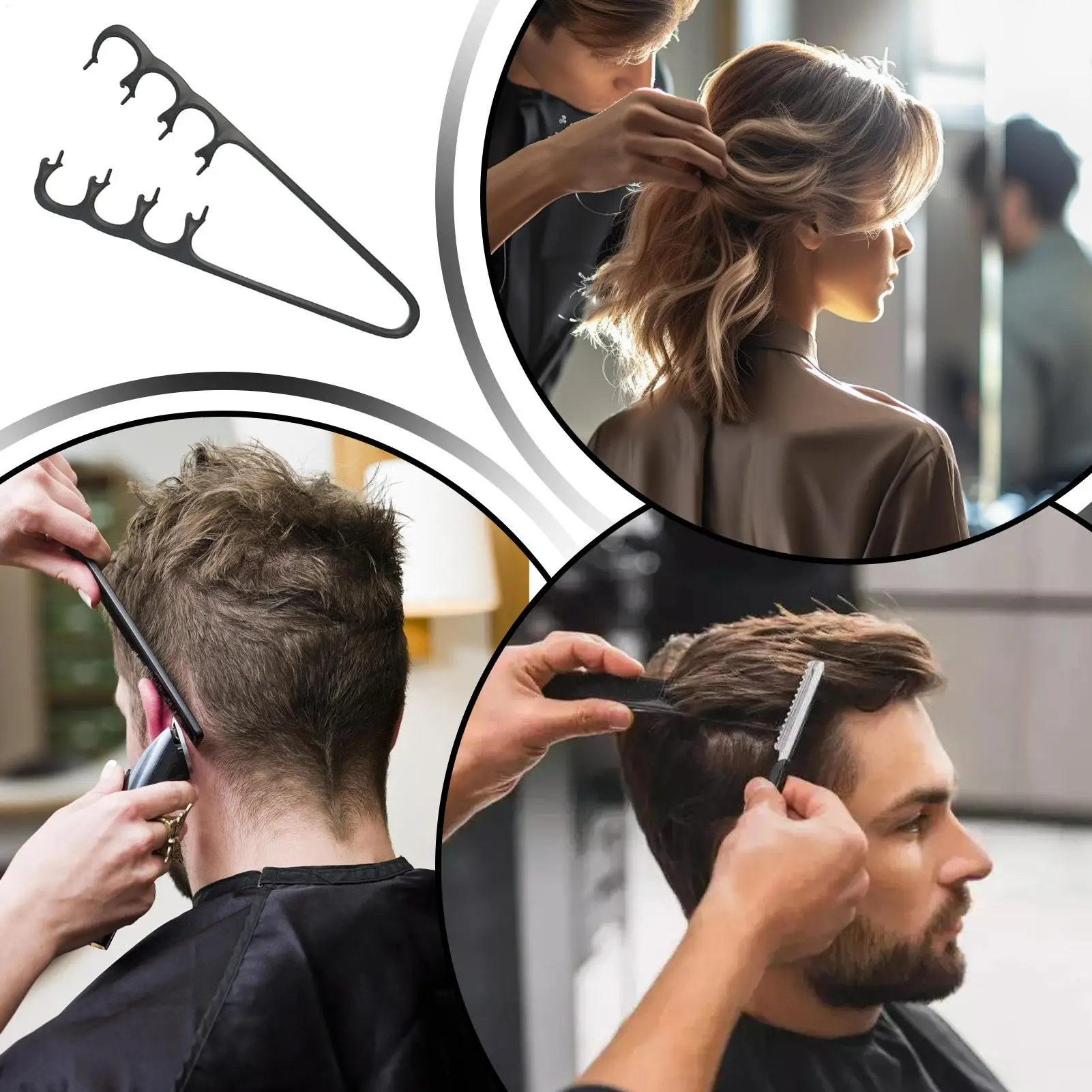 Pettine per lo styling Volumizzante portatile Texture a denti larghi Pettine per volume Strumento per acconciature Texture soffice per uomo donna Per tutti i tipi di capelli - immagine 2