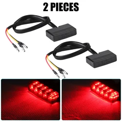 Motorcycle LED Tail Light - Rear Brake Lamp for Scooter, ATV, Cafe Racer, Bobber (2pcs 5 LED)