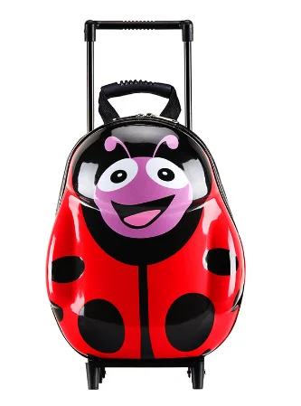 Kids Suitcase on Wheels for Boy Girl Kids cartoon Suitcase Luggage Toddler Rolling Backpack with wheels Kids Toddle trolley bag 1