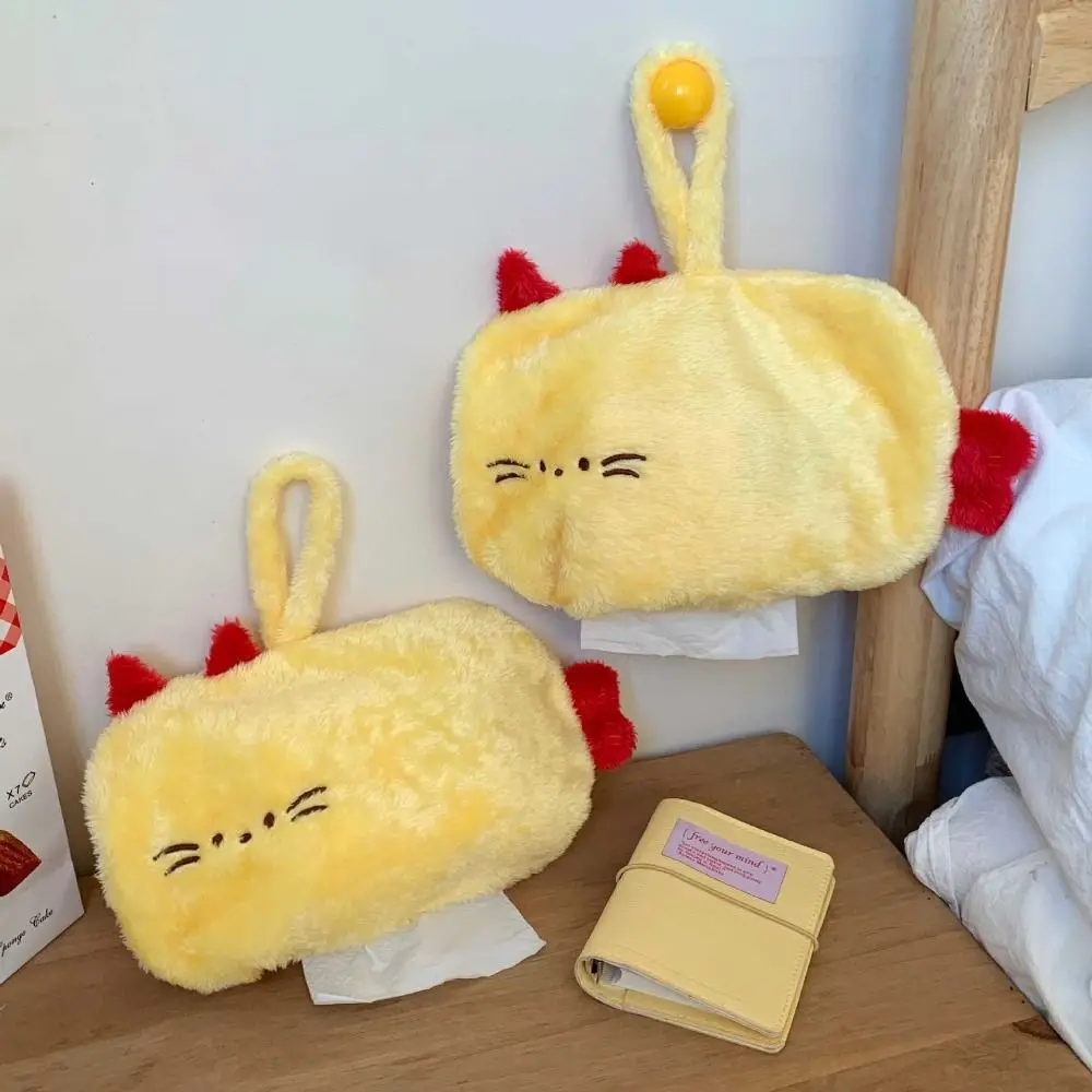 1개 소프트 터치 프라이드 새우 모양 티슈 박스 걸이형 퍼지 티슈 홀더 종이 타월 홀더 차량용