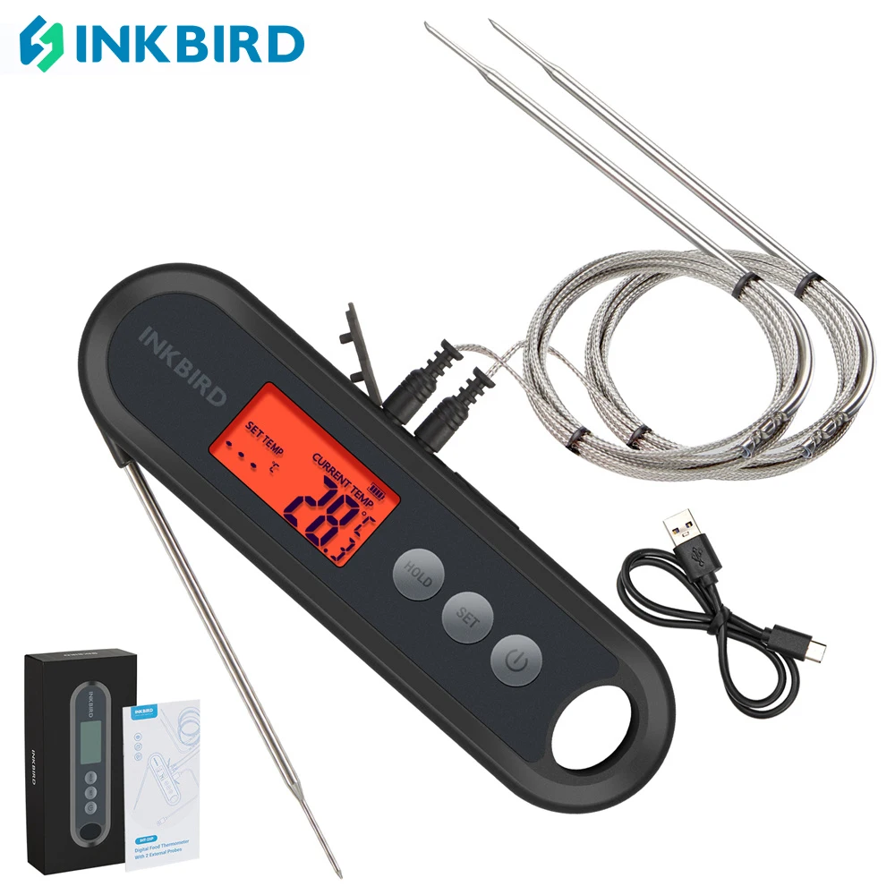 Inkbird Digital Food Thermometer Iht2xp Supports External 2 Probes