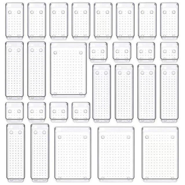 Clear Drawer Organizers Set Clear Drawer Organizers Set